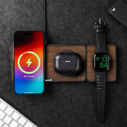 Walnut Wireless Charging Station
