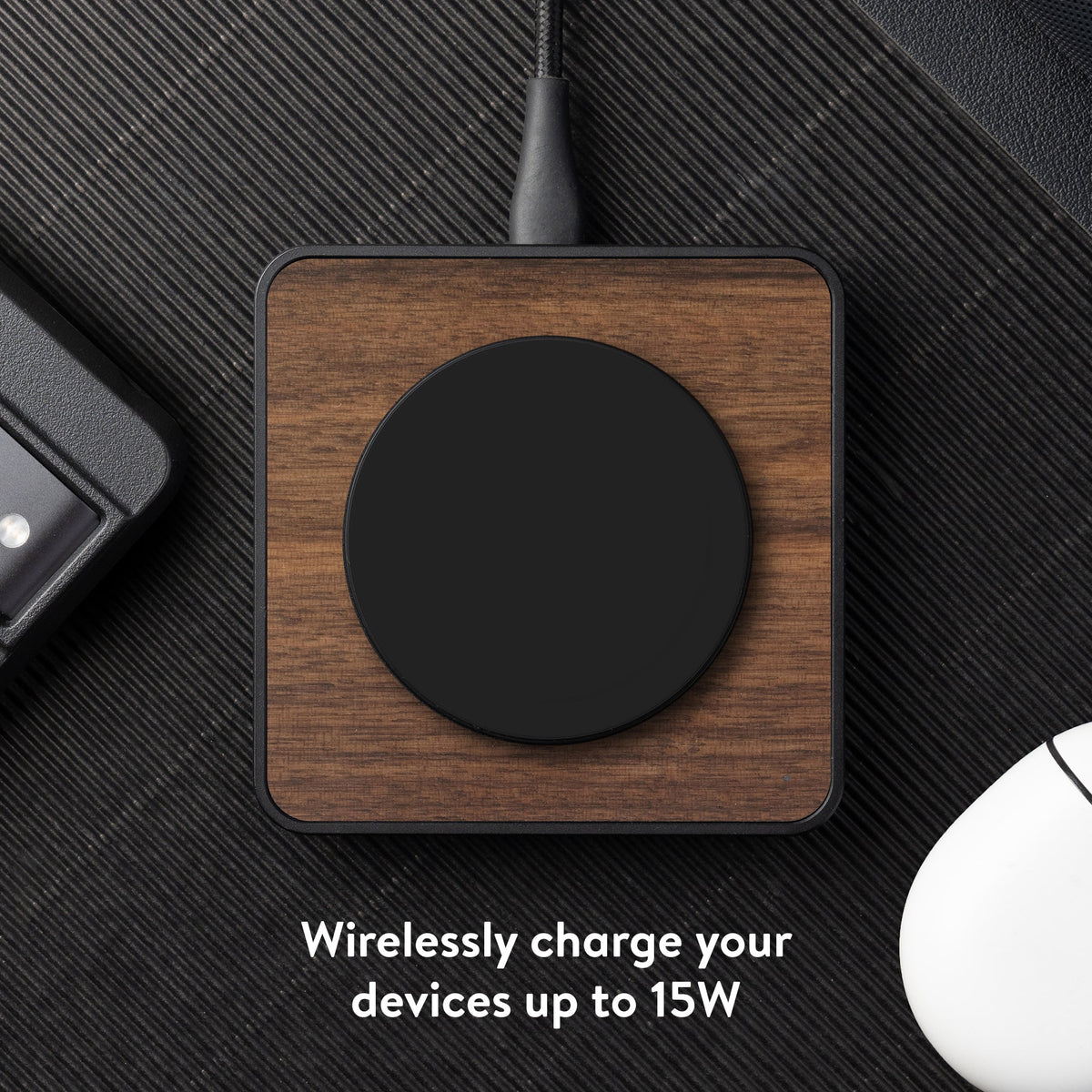 Walnut Wireless Charging Pad
